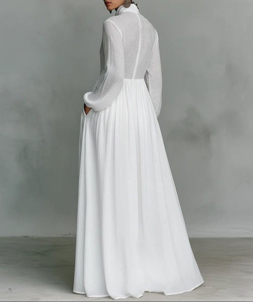 Barbara | Flowing Button-Front Maxi Dress